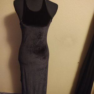 CHA SOR NWOT Black Sexy Black Velvet Dress Size Sm